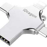 Stick USB-C 128GB iUni iDragon 4 in 1 Lightning, MicroUSB, Type-C, USB, Smartphone iOS si Android